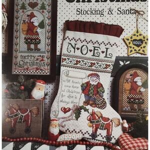 Jeremiah Junction Country Christmas Stocking Santa Snowman Cross Stitch Patterns